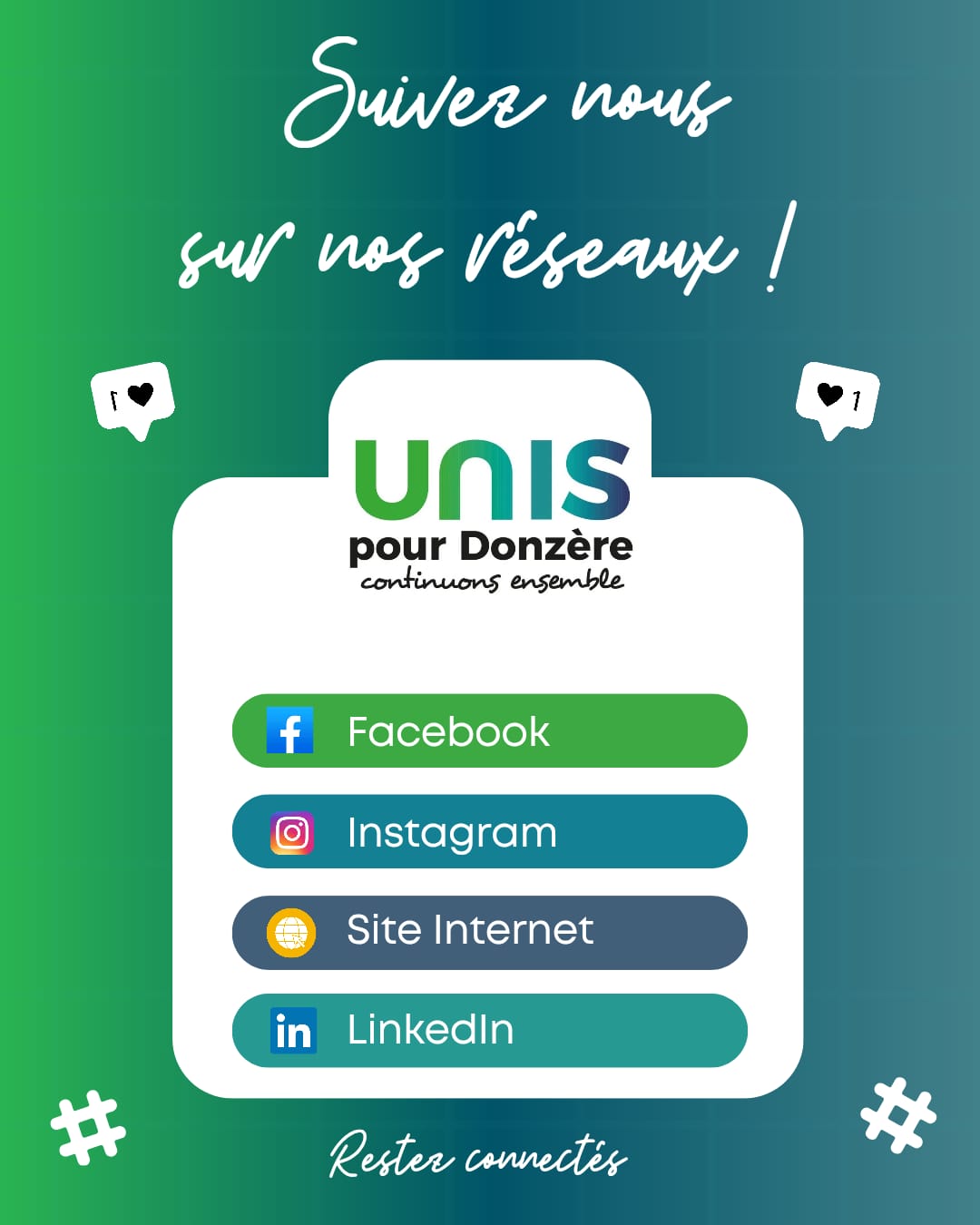 Suivez nous sur les réseaux